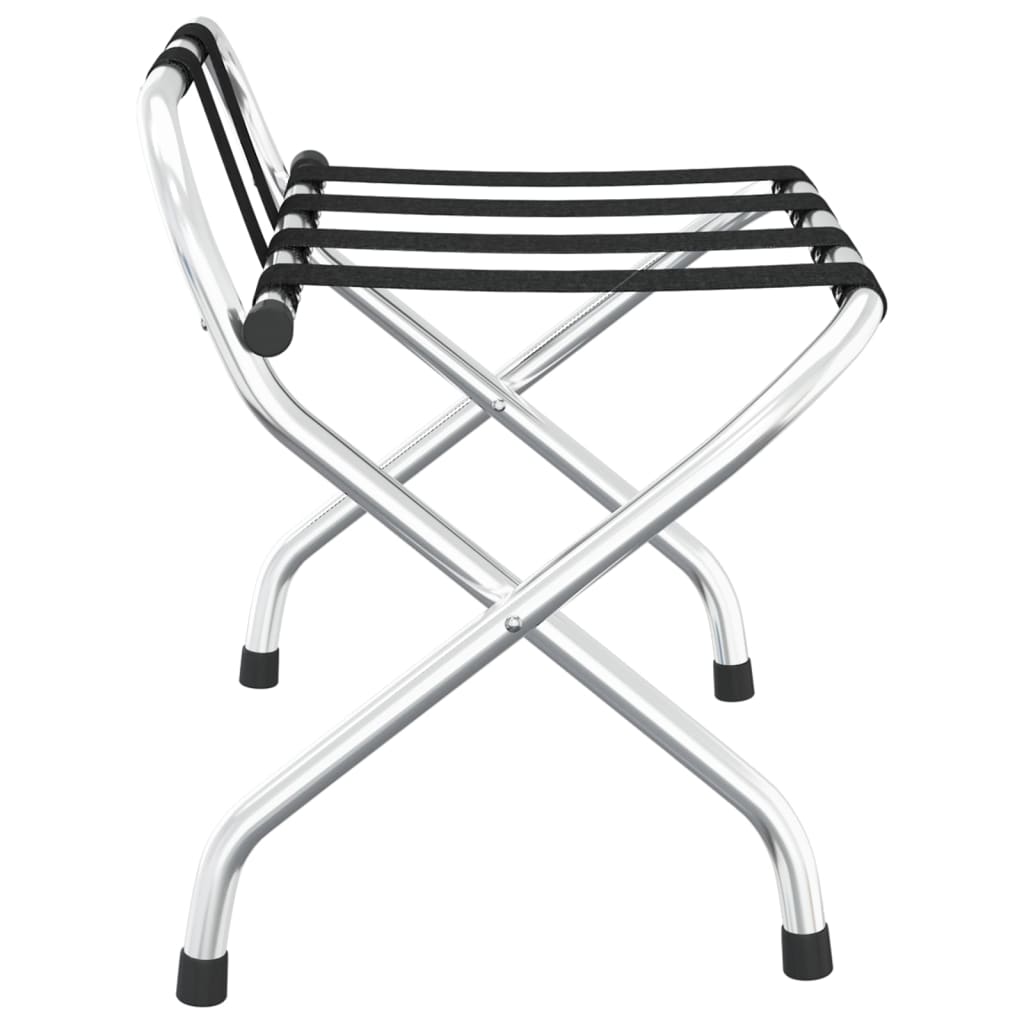 Suporte de bagagem com encosto 56x39x52 cm prateado