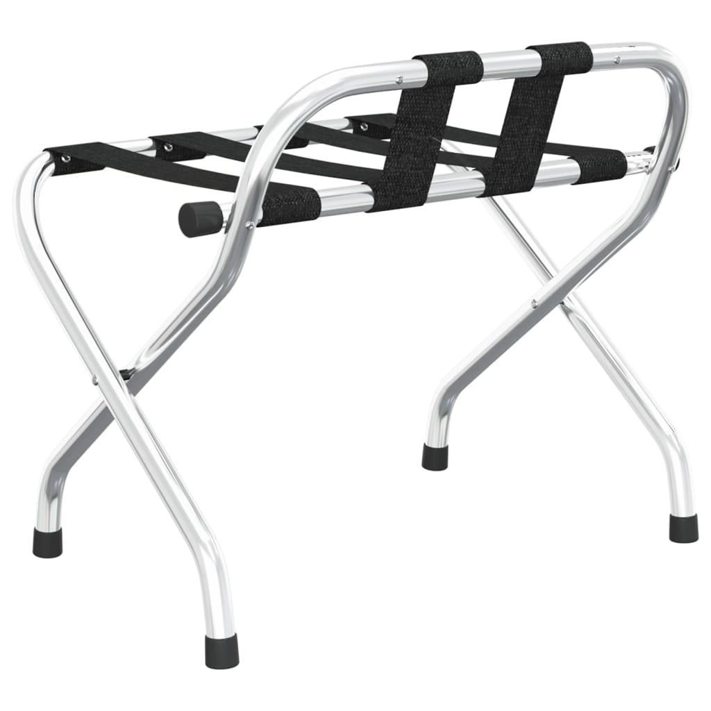 Suporte de bagagem com encosto 56x39x52 cm prateado