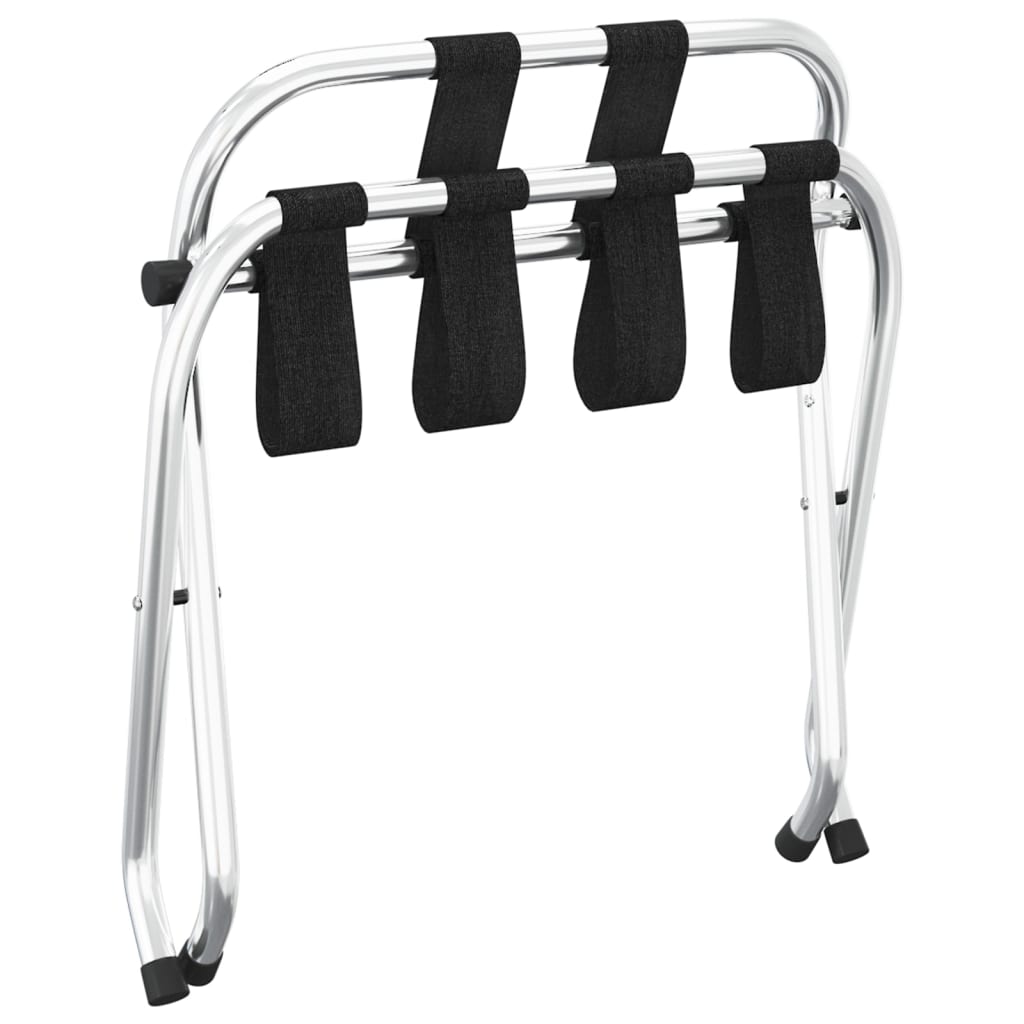 Suporte de bagagem com encosto 56x39x52 cm prateado