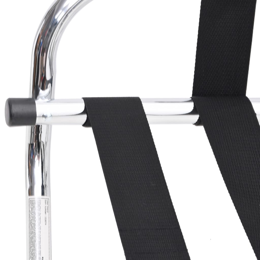 Suporte de bagagem com encosto 56x39x52 cm prateado