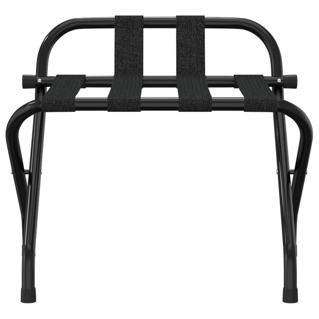 Suporte de bagagem com encosto 56x39x52 cm preto