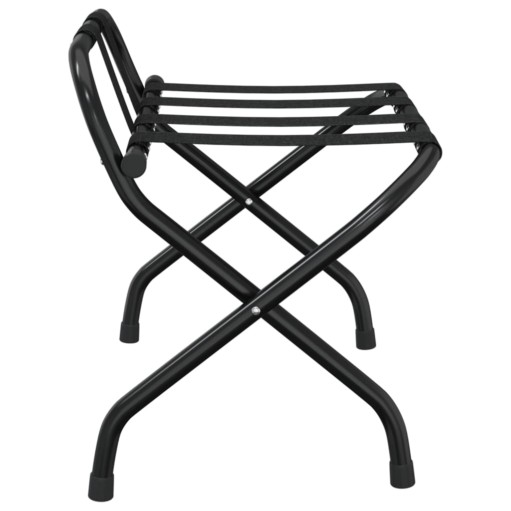Suporte de bagagem com encosto 56x39x52 cm preto