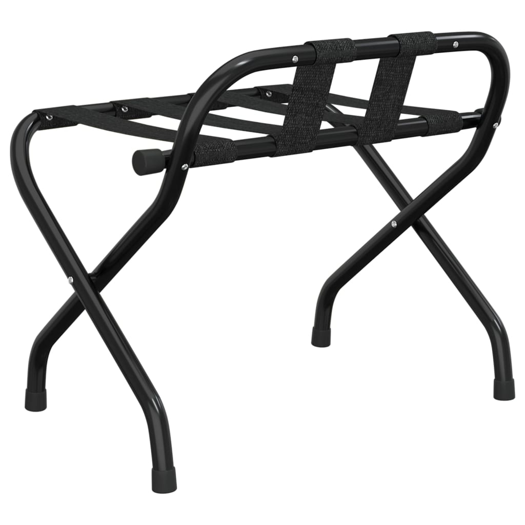 Suporte de bagagem com encosto 56x39x52 cm preto