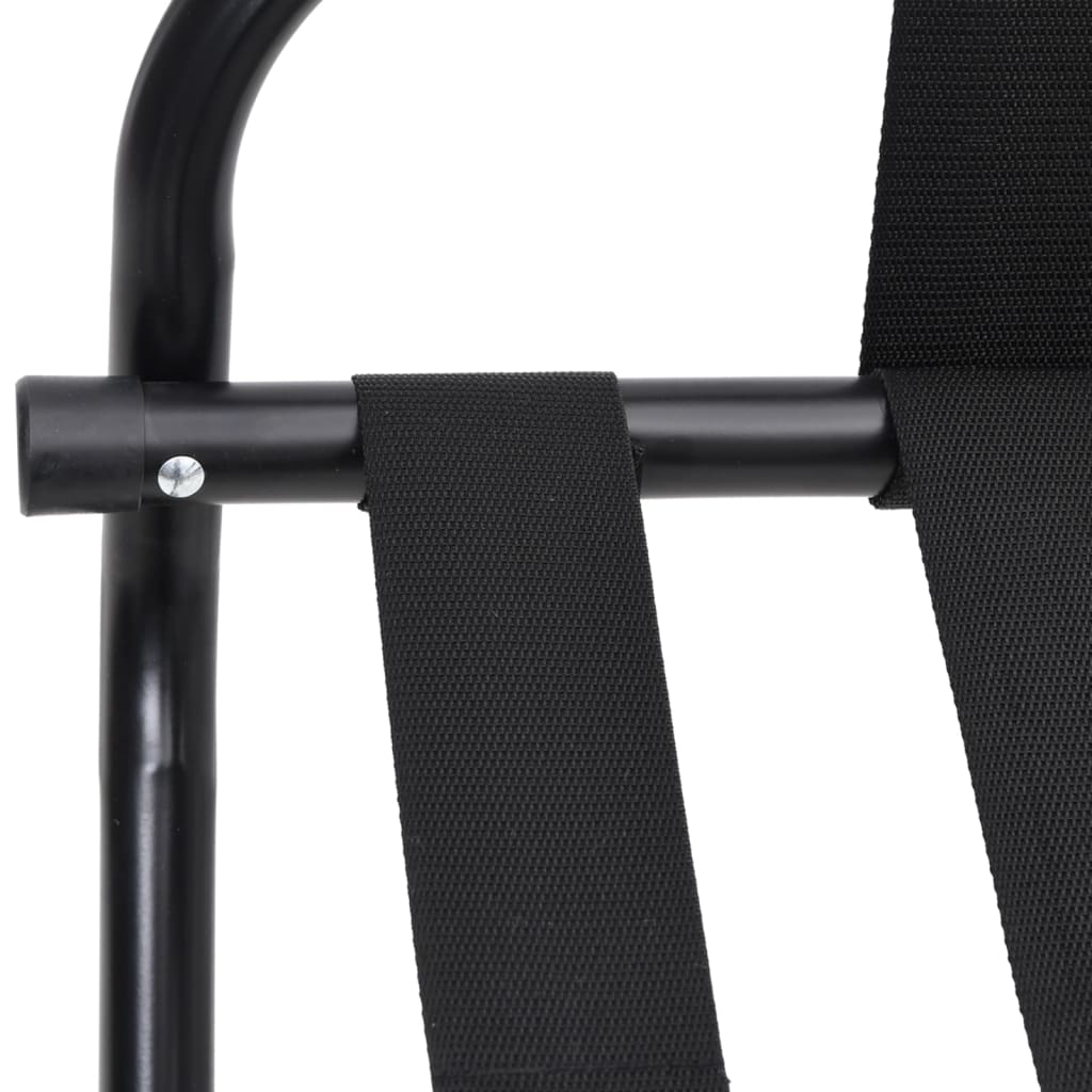 Suporte de bagagem com encosto 56x39x52 cm preto