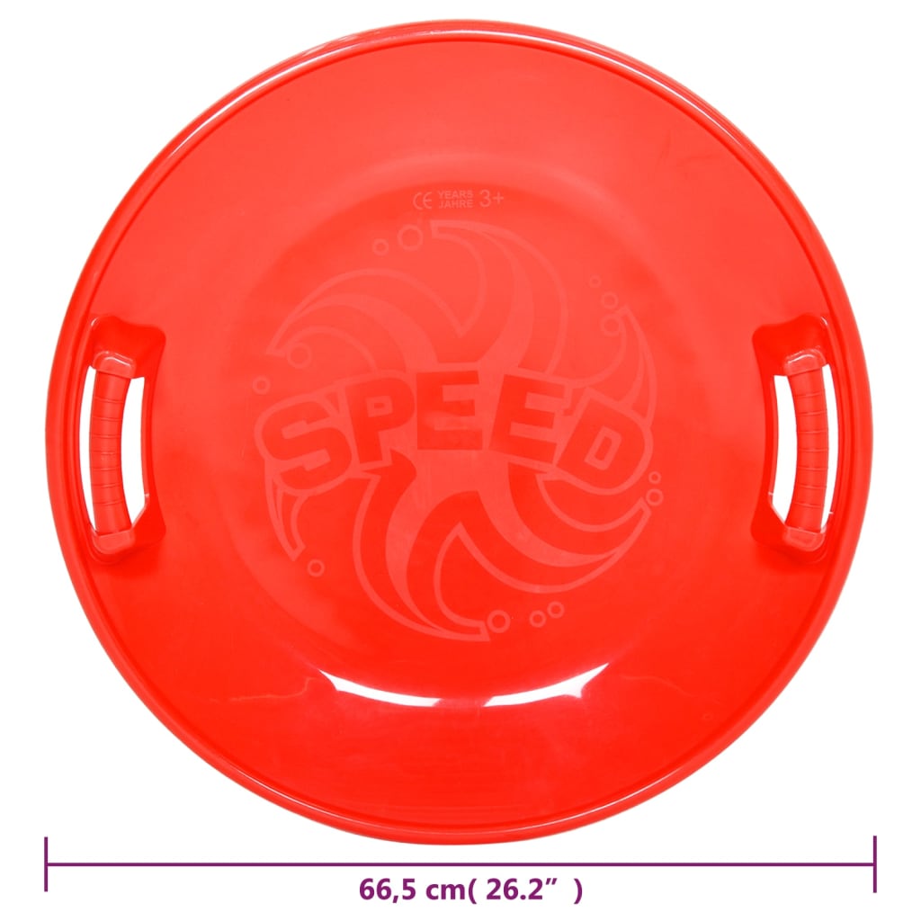Trenó redondo 66,5 cm PP vermelho
