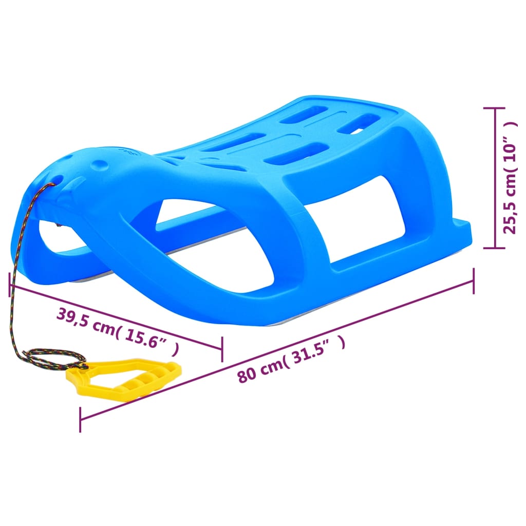 Trenó 80x39,5x25,5 cm polipropileno azul