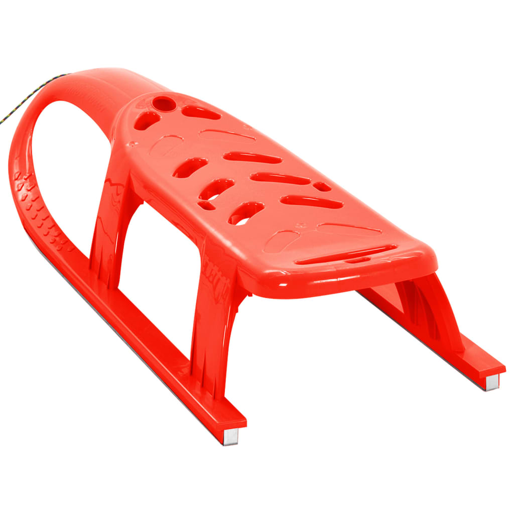 Trenó para crianças 102,5x40x23 cm polipropileno vermelho