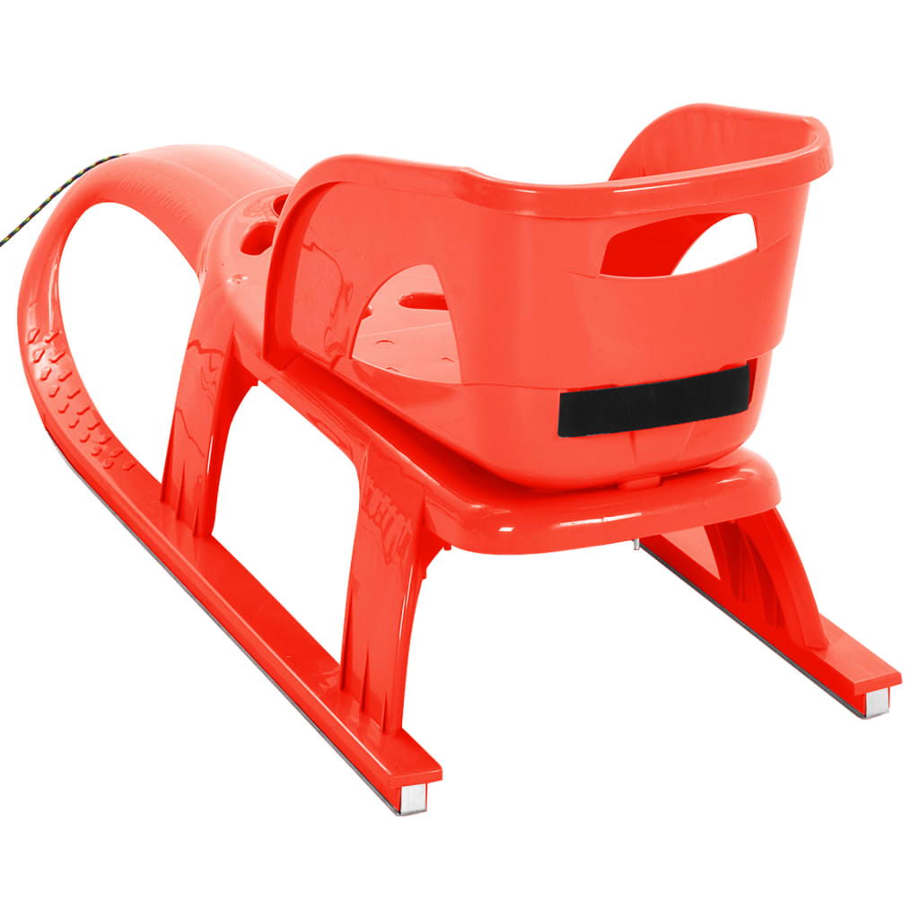 Trenó com assento 102,5x40x23 cm polipropileno vermelho