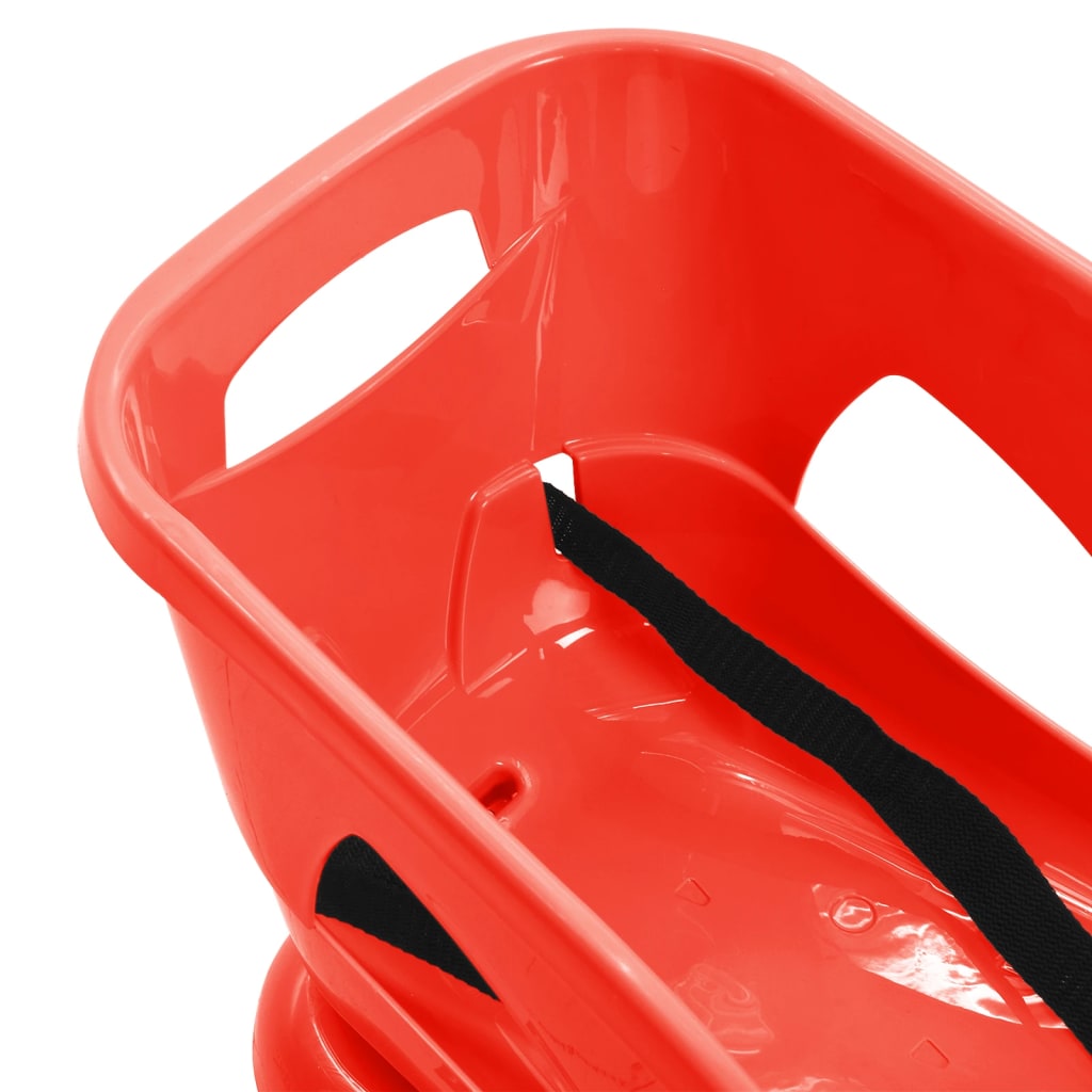 Trenó com assento 102,5x40x23 cm polipropileno vermelho