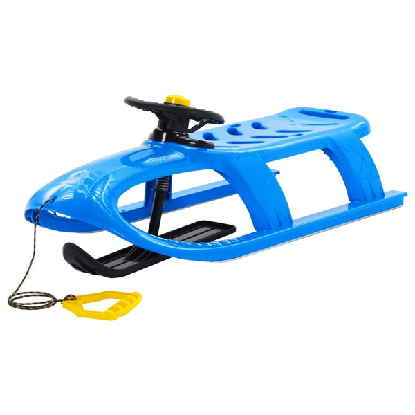 Trenó com volante 102,5x40x23 cm polipropileno azul