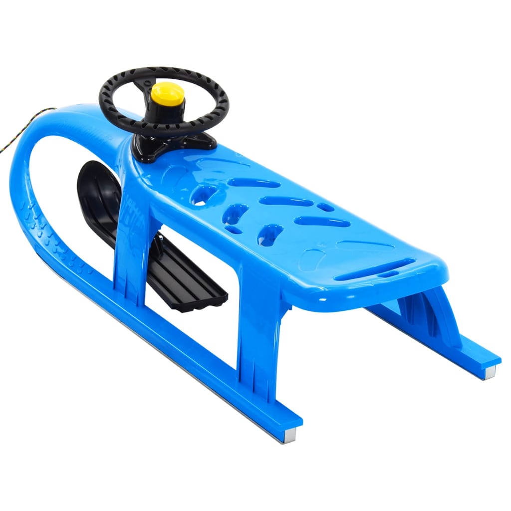 Trenó com volante 102,5x40x23 cm polipropileno azul