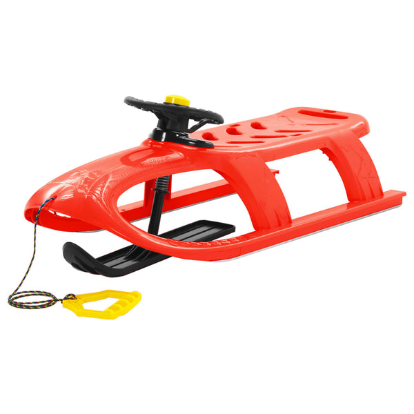Trenó com volante 102,5x40x23 cm polipropileno vermelho