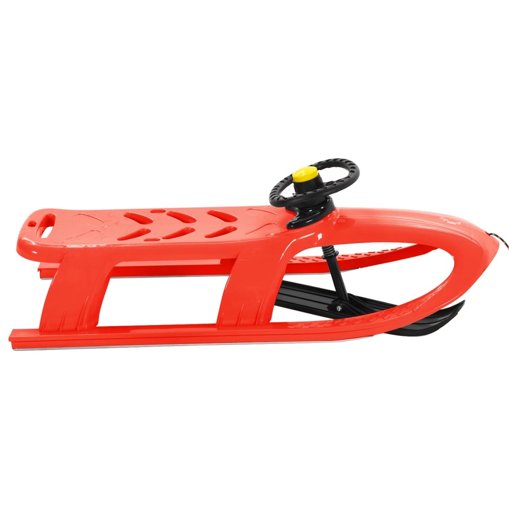Trenó com volante 102,5x40x23 cm polipropileno vermelho
