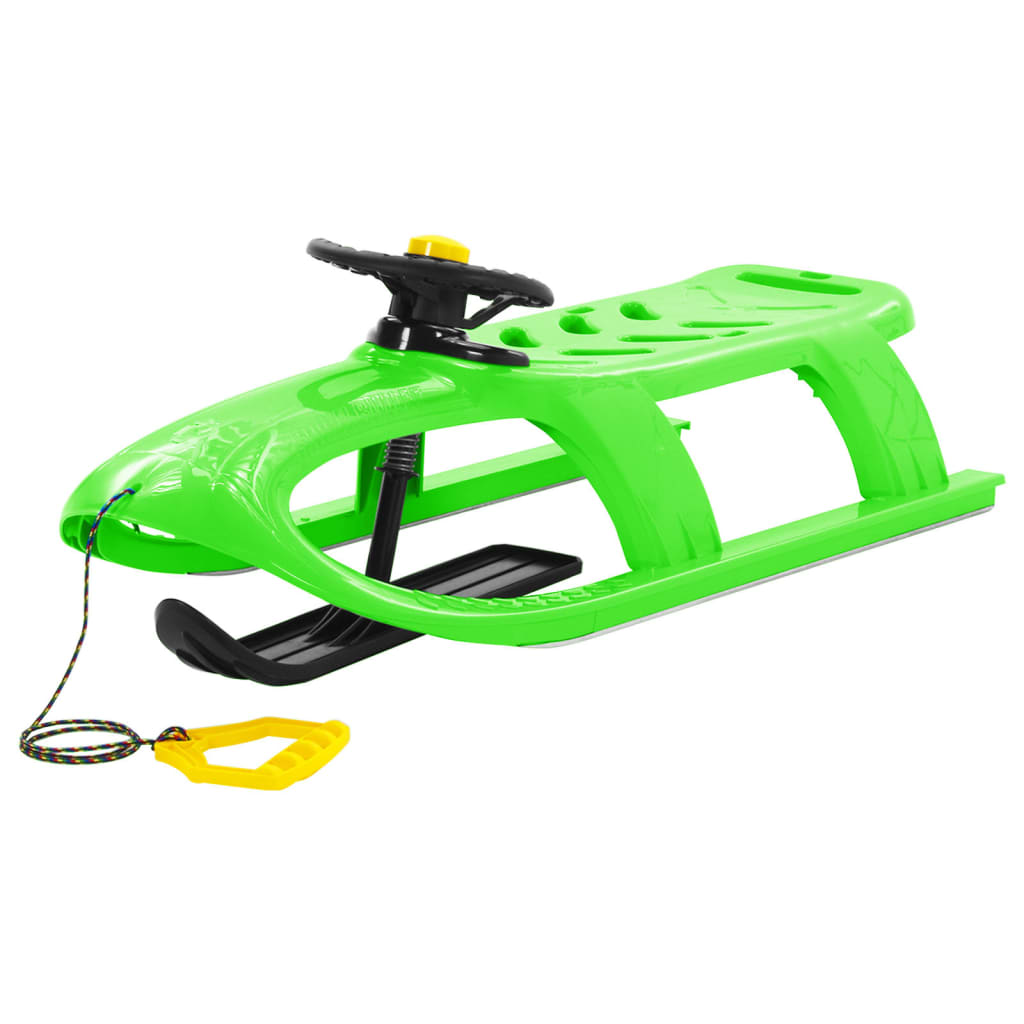 Trenó com volante 102,5x40x23 cm polipropileno verde