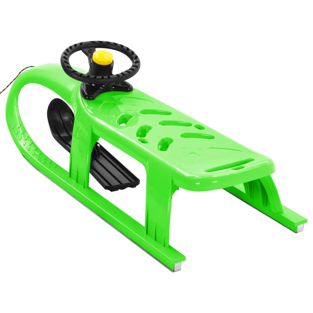Trenó com volante 102,5x40x23 cm polipropileno verde
