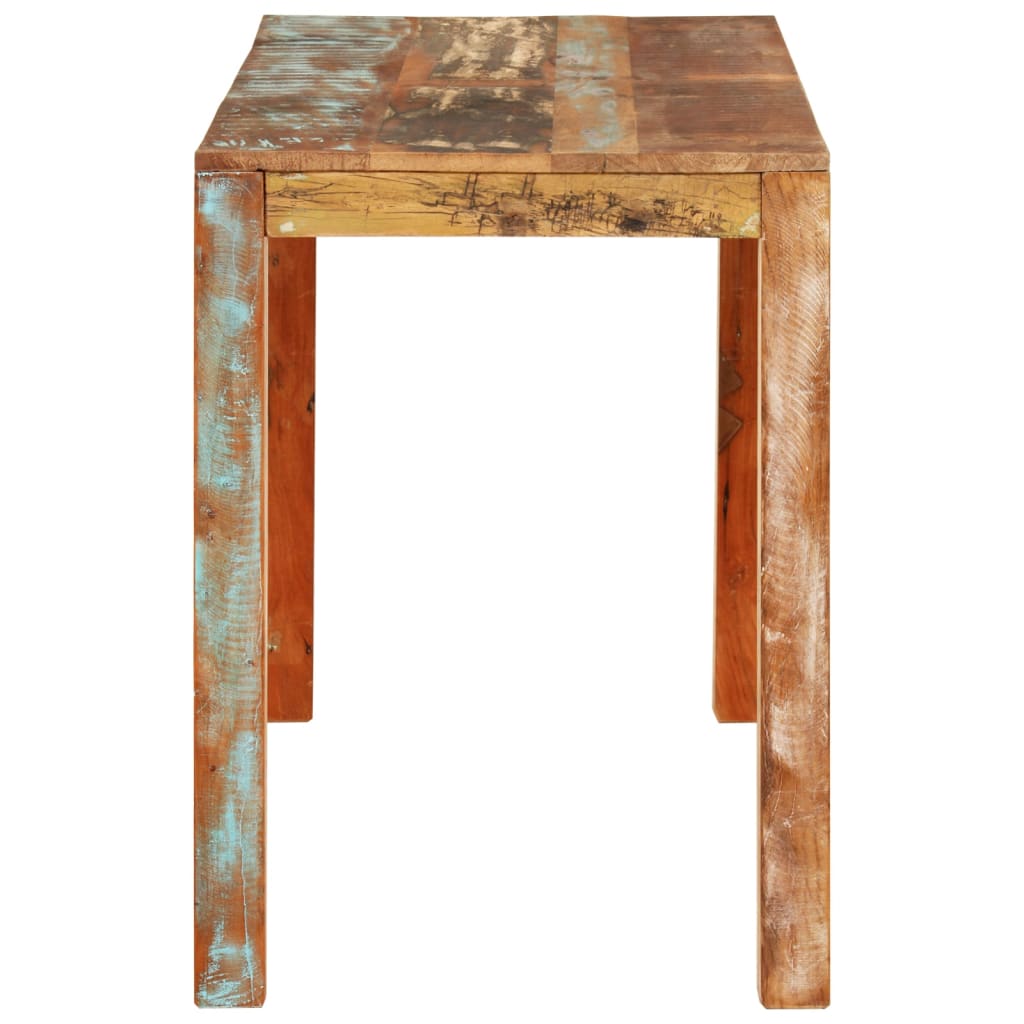 Mesa de jantar 110x55x76 cm madeira recuperada maciça