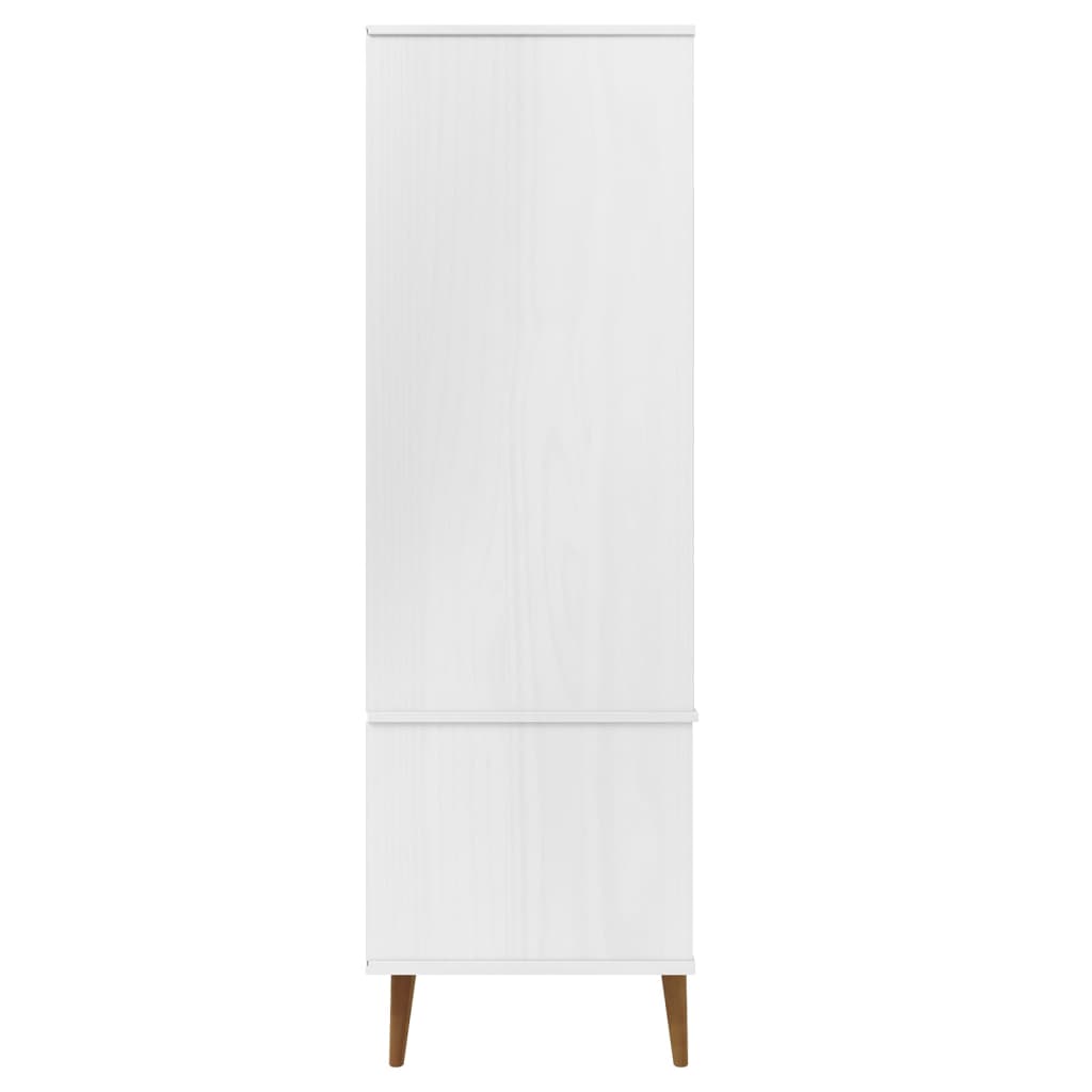 Roupeiro MOLDE 90x55x175 cm pinho maciço branco