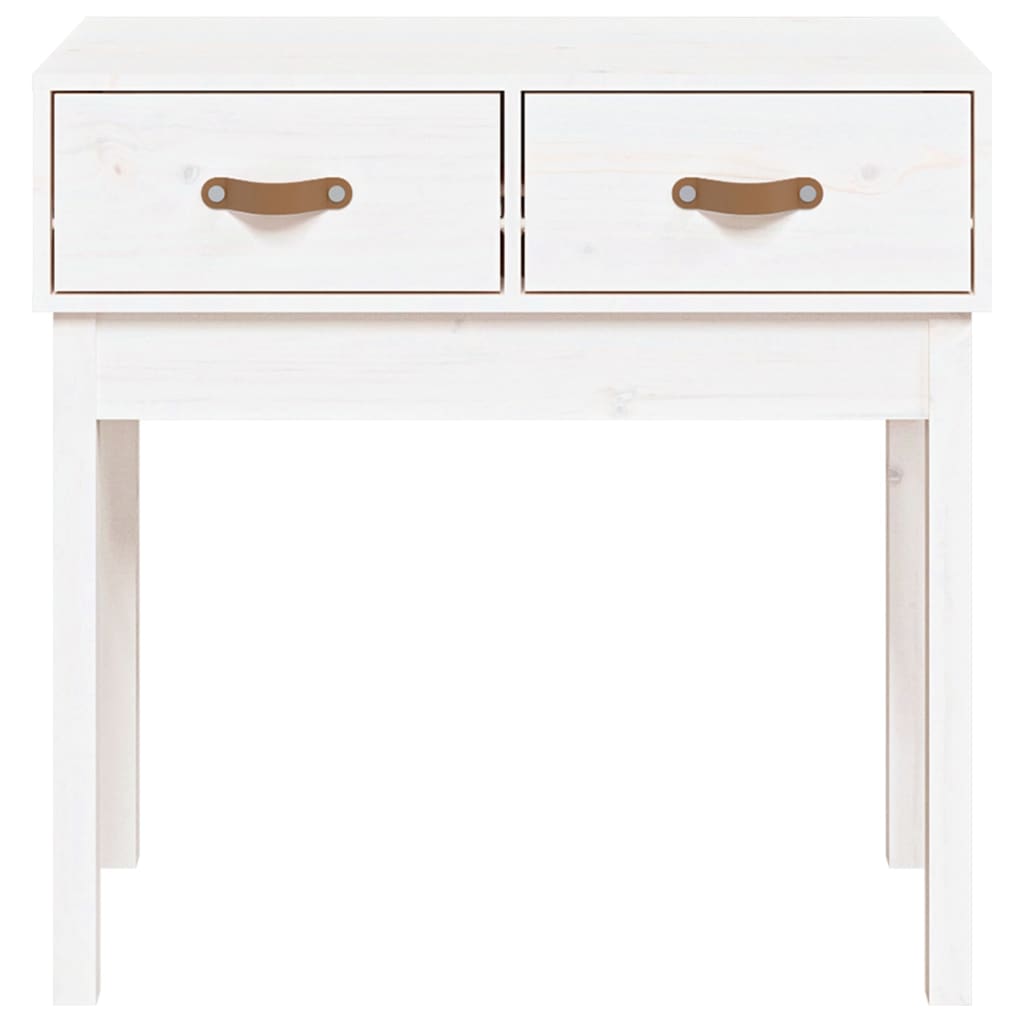 Mesa consola 76,5x40x75 cm pinho maciço branco