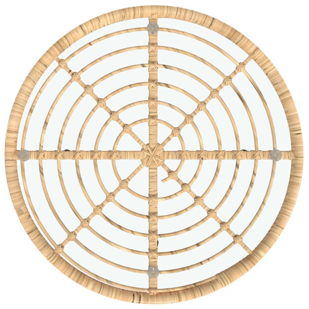 Mesa de jantar Ø80 cm  vidro temperado e aço