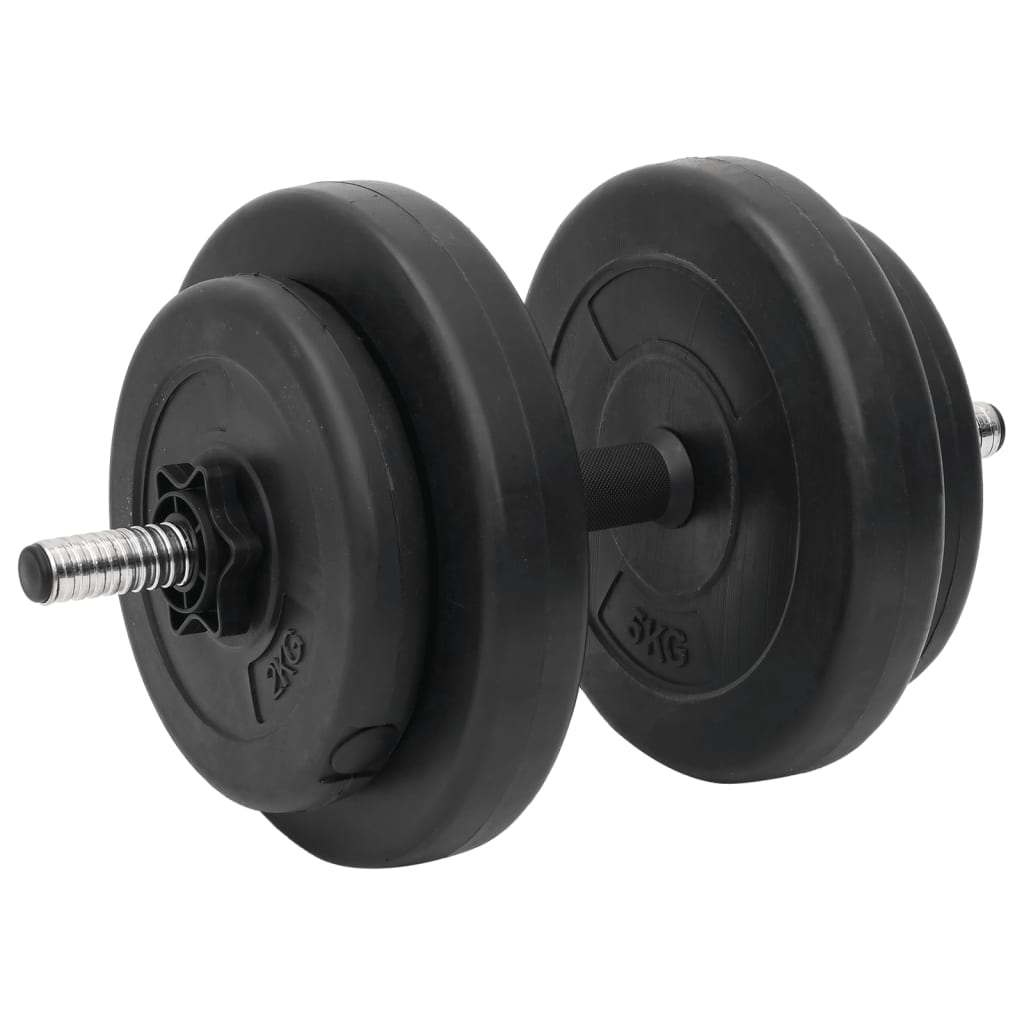 Barra curva e haltere com discos 60 Kg