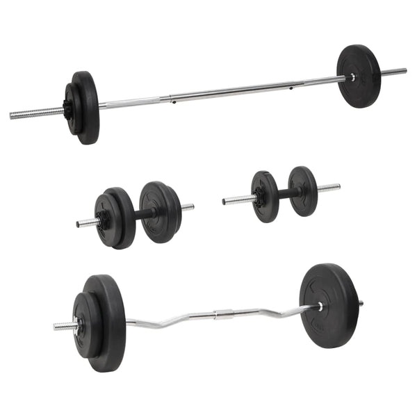 Barras e halteres com discos 60 Kg
