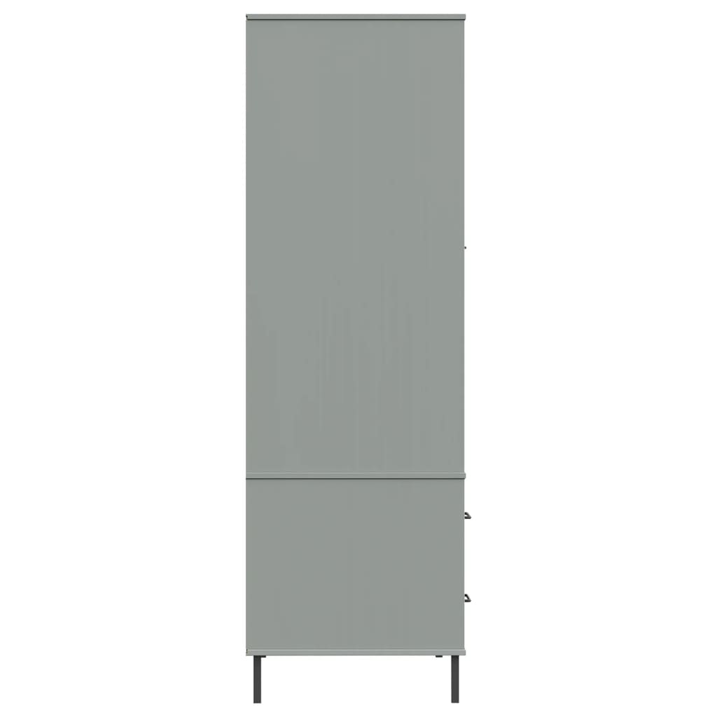 Roupeiro c/ pernas metal 90x55x172,5 cm madeira OSLO cinzento