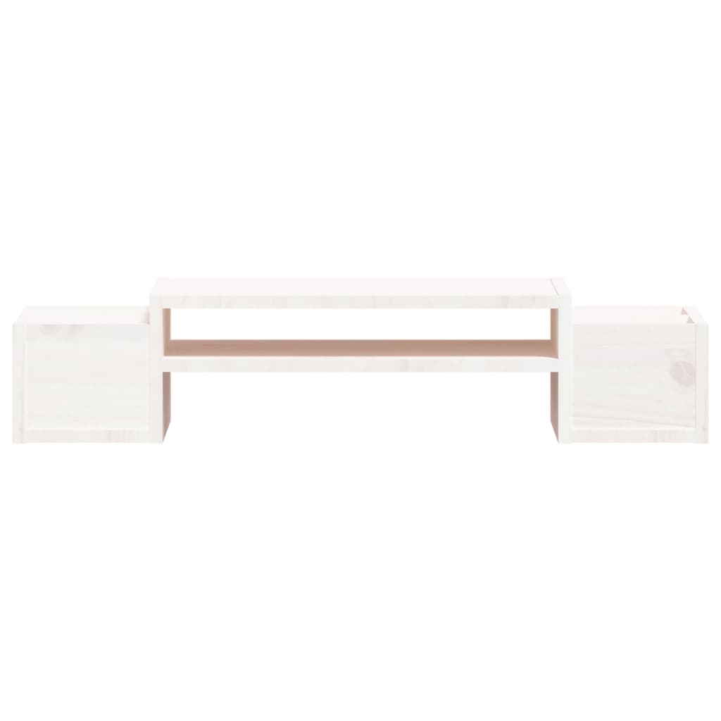 Suporte para monitor 70x27,5x15 cm pinho maciço branco