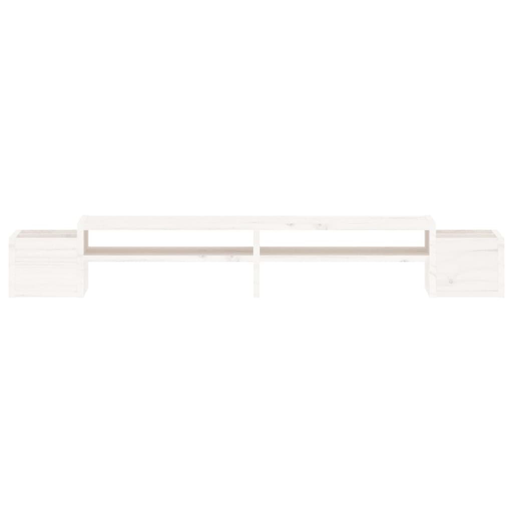 Suporte para monitor 100x27,5x15 cm madeira pinho maciça branco
