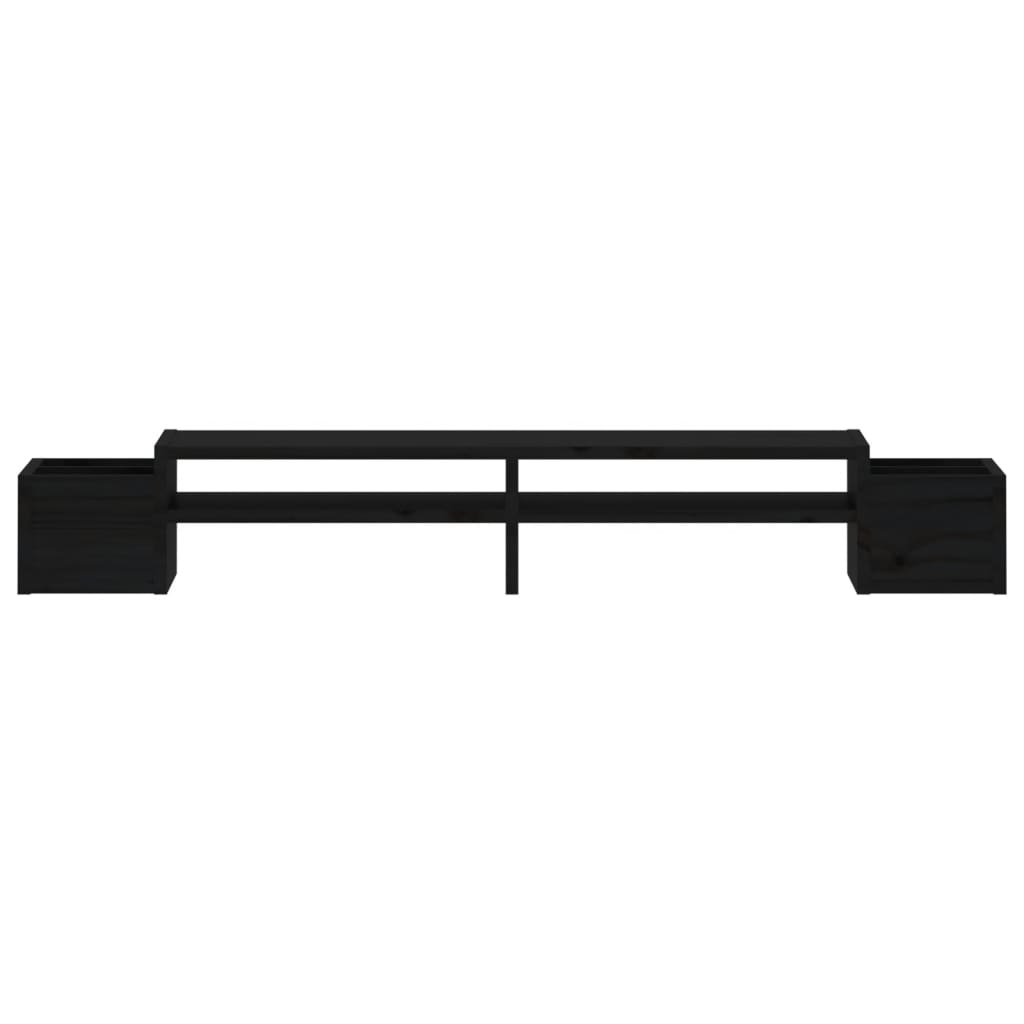 Suporte para monitor 100x27,5x15 cm madeira pinho maciça preto
