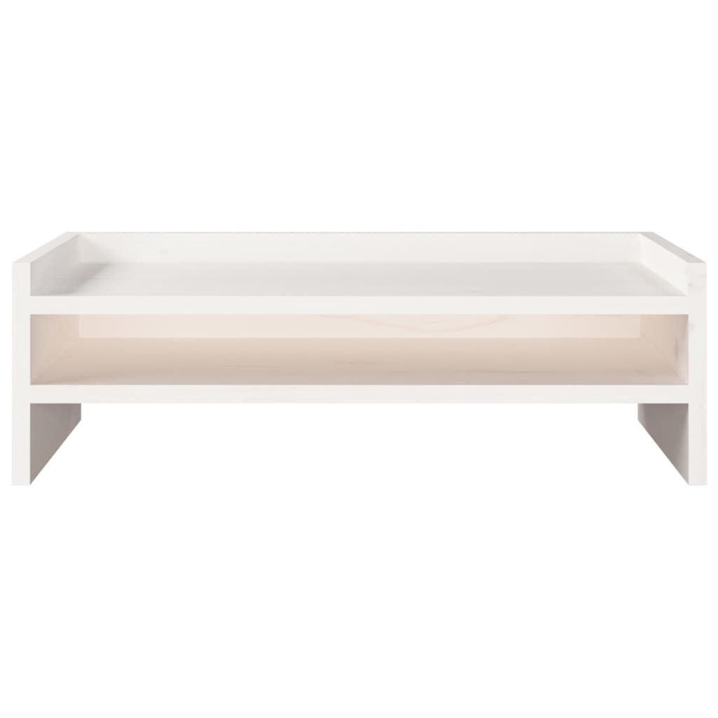 Suporte para monitor 50x24x16 cm madeira de pinho maciça branco