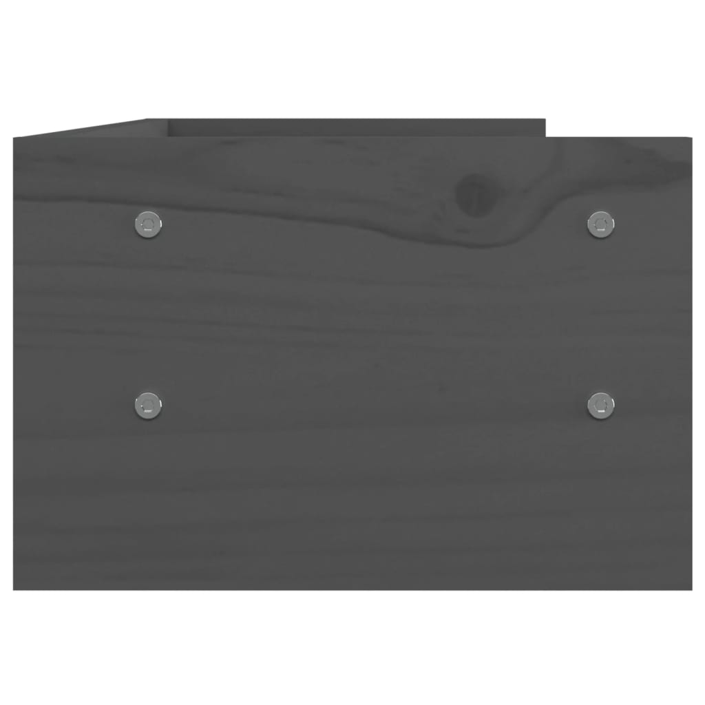 Suporte p/ monitor 50x24x16 cm madeira de pinho maciça cinzento