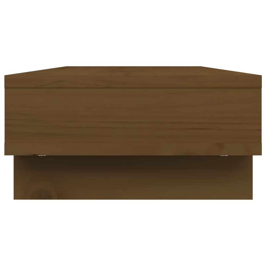 Suporte para monitor 60x27x14 cm pinho maciço castanho-mel