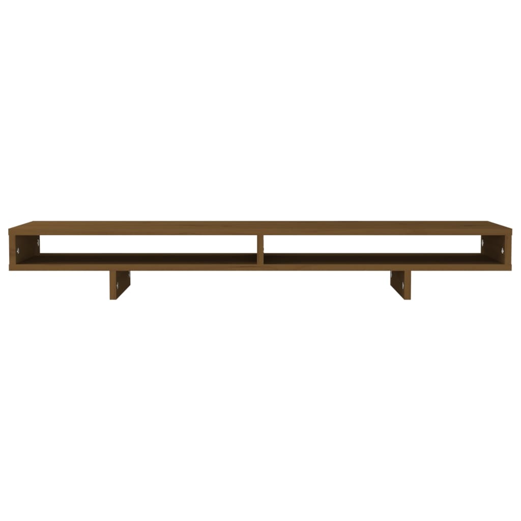 Suporte para monitor 100x27x14 cm pinho maciço castanho-mel