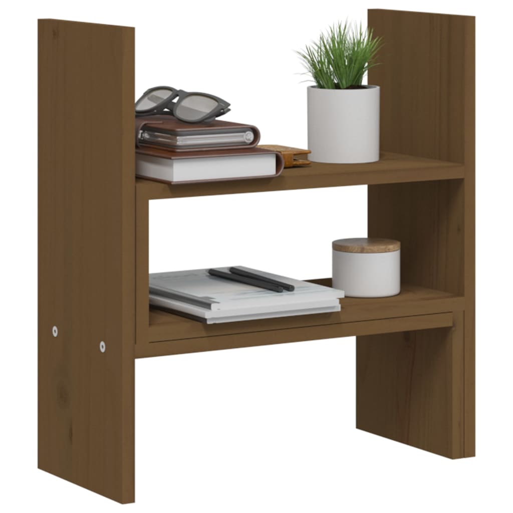 Suporte para monitor (39-72)x17x43 cm pinho maciço castanho-mel