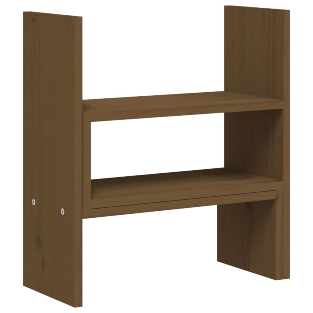 Suporte para monitor (39-72)x17x43 cm pinho maciço castanho-mel