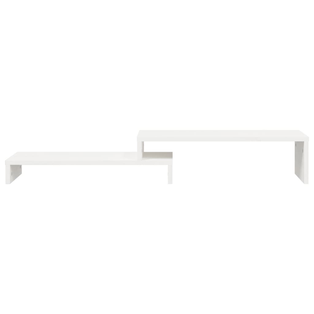 Suporte para monitor (52-101)x22x14 cm pinho maciço branco