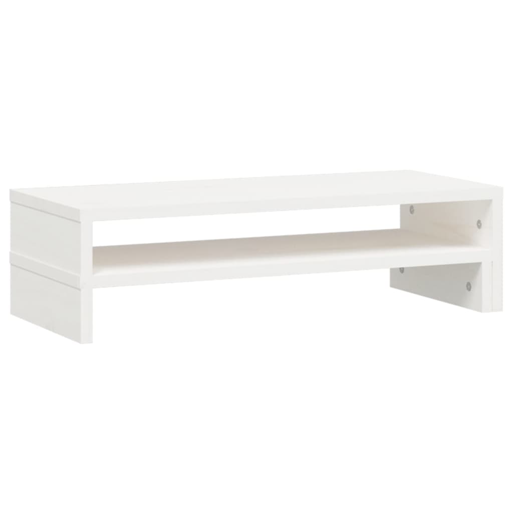 Suporte para monitor (52-101)x22x14 cm pinho maciço branco