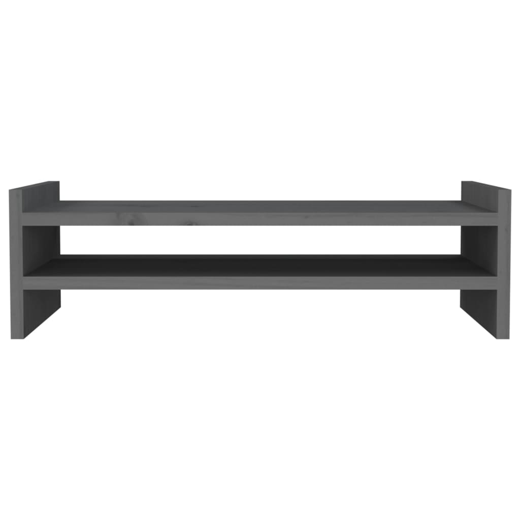 Suporte para monitor 50x27x15 cm madeira de pinho maciça cinza
