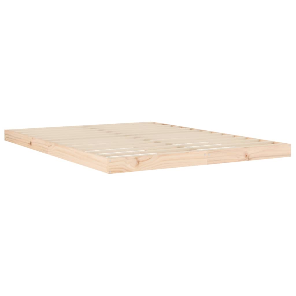 Estrutura de cama 140x190 cm madeira de pinho maciça