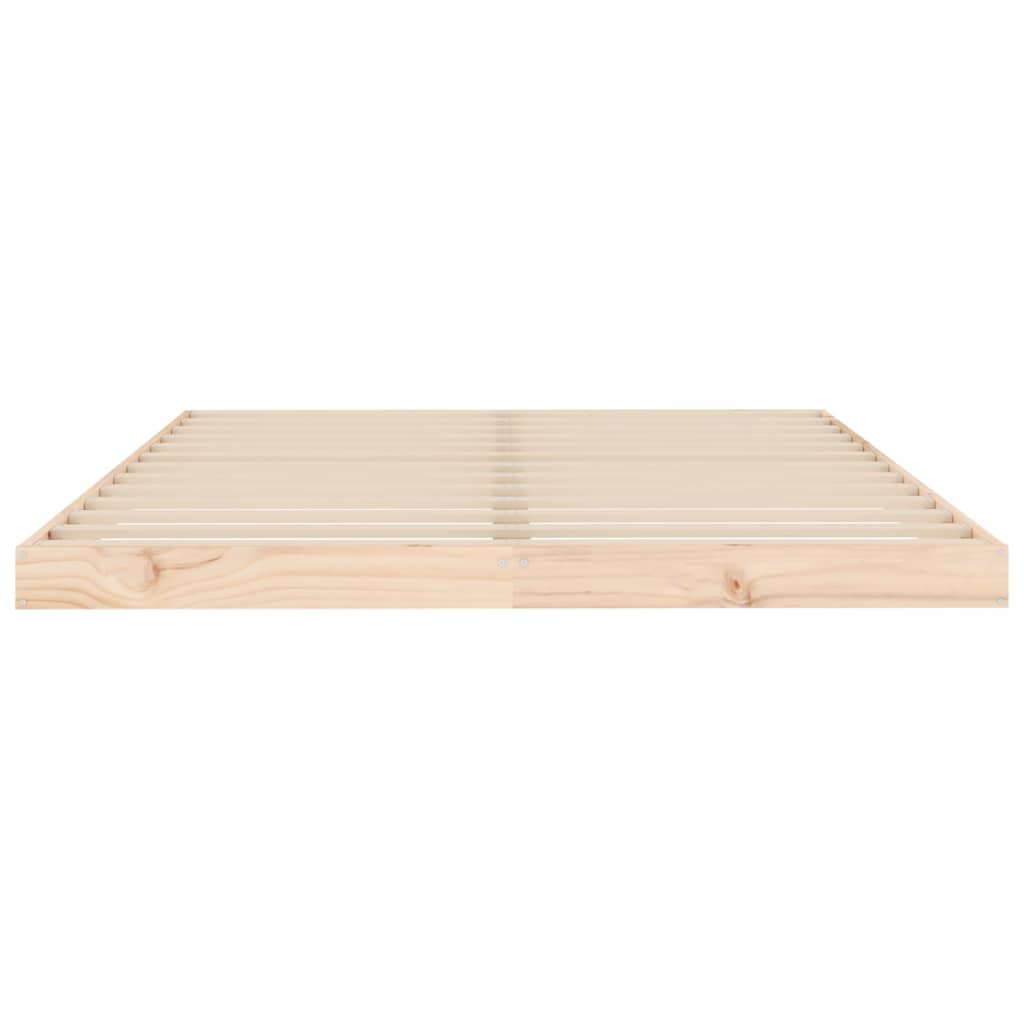Estrutura de cama 140x190 cm madeira de pinho maciça