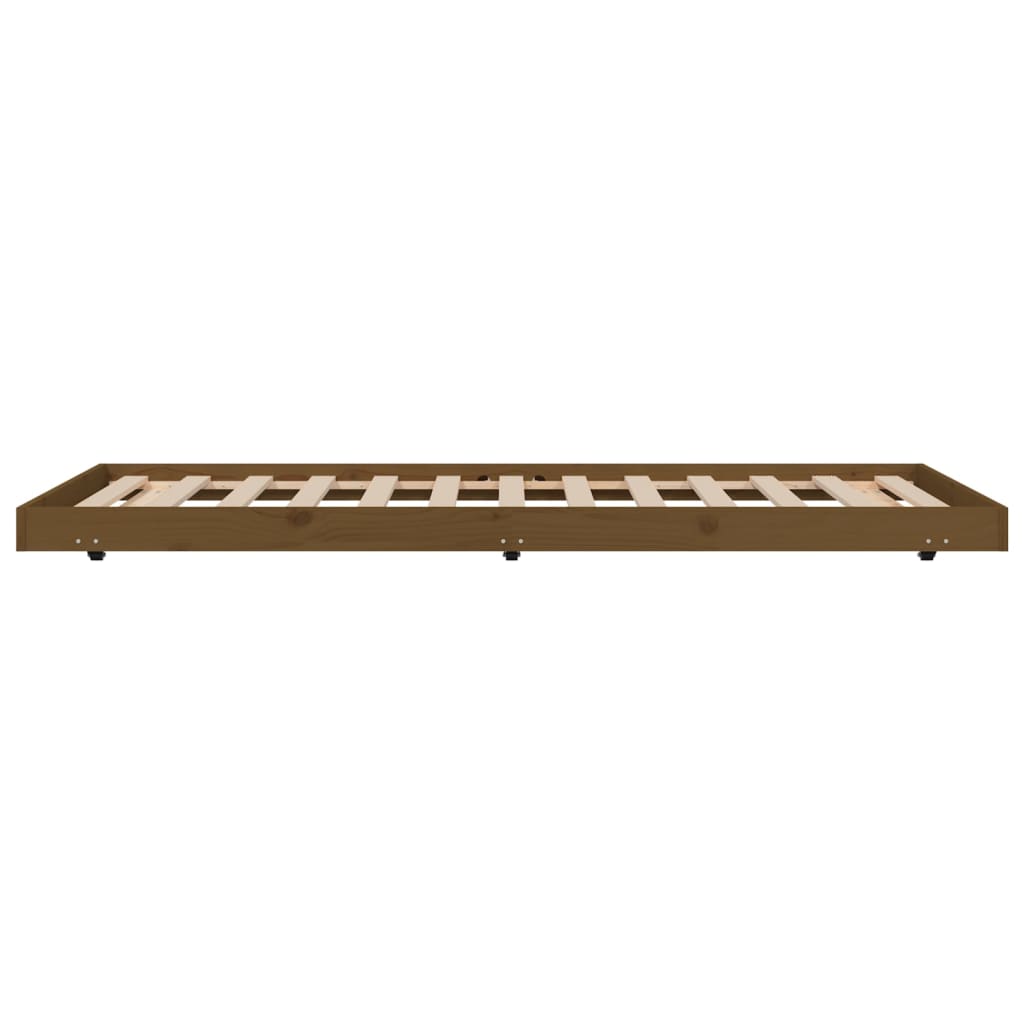 Estrutura de cama 90x200cm madeira de pinho maciça castanho mel
