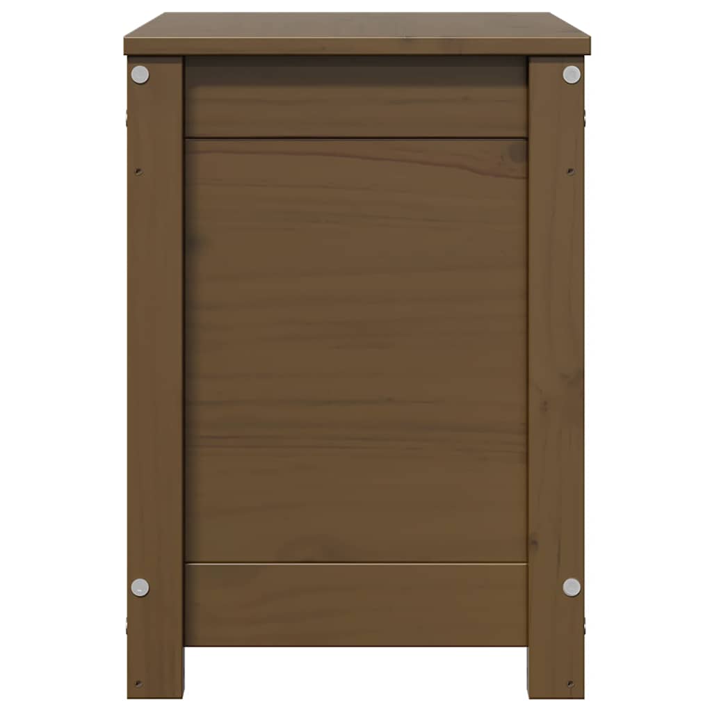 Caixa de arrumação 60x32x45,5 cm pinho maciço castanho-mel