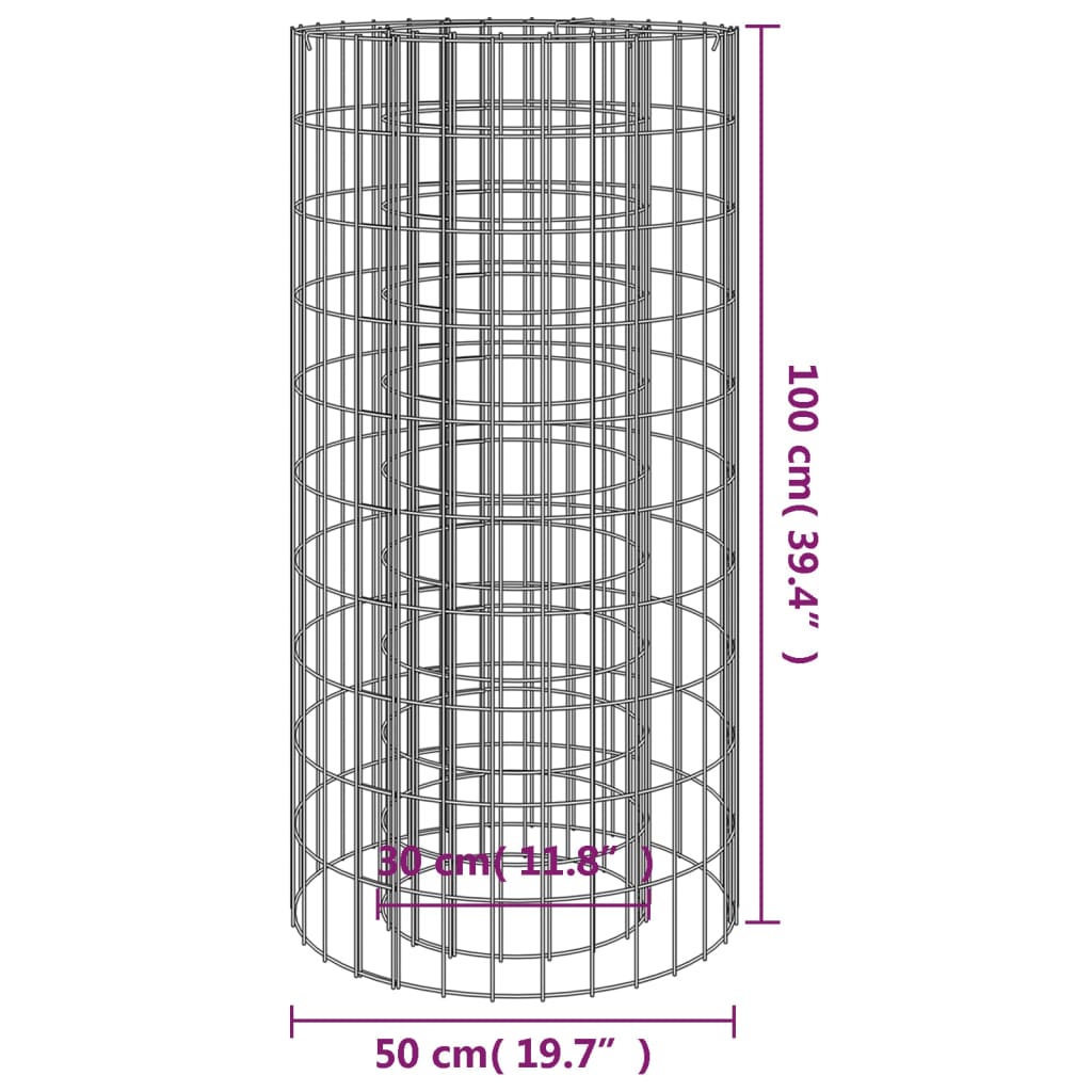 Braseira gabião Ø 50 cm ferro galvanizado