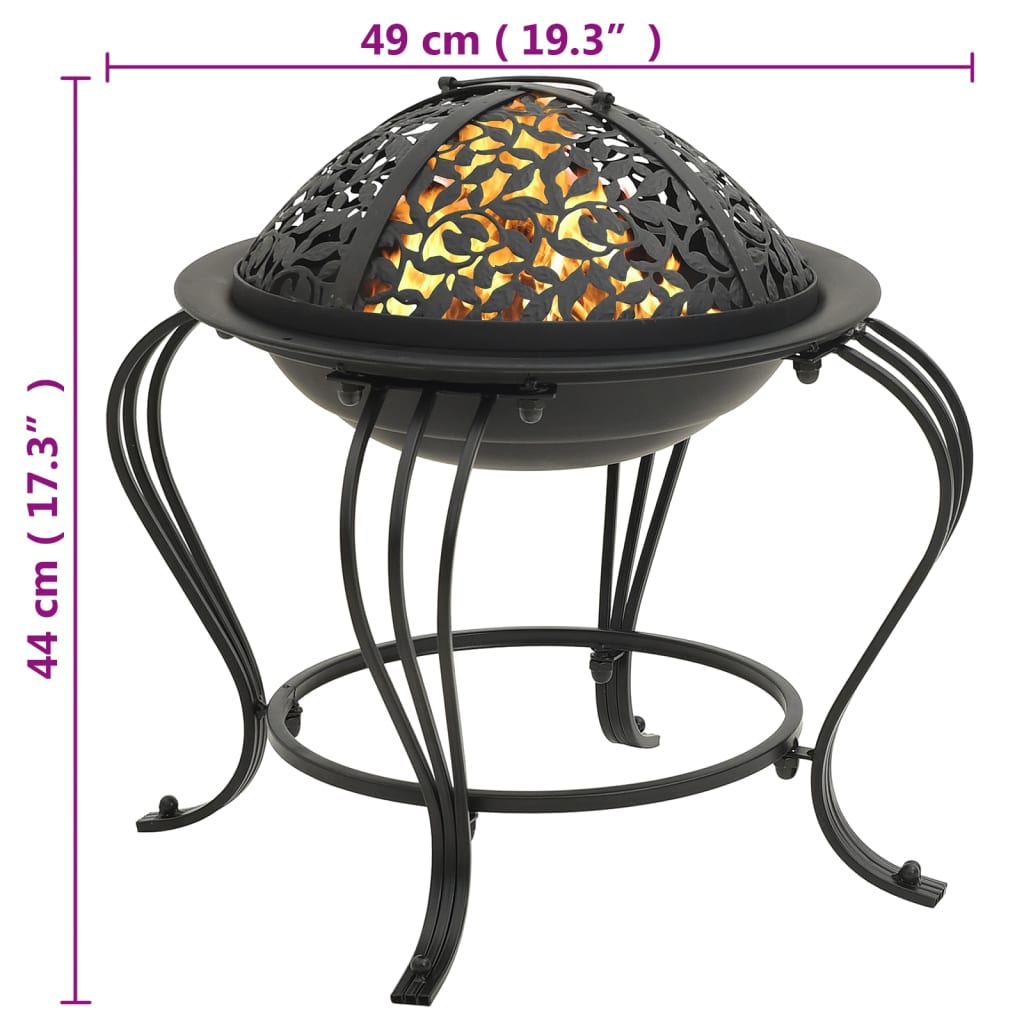 Braseira com atiçador 49 cm aço