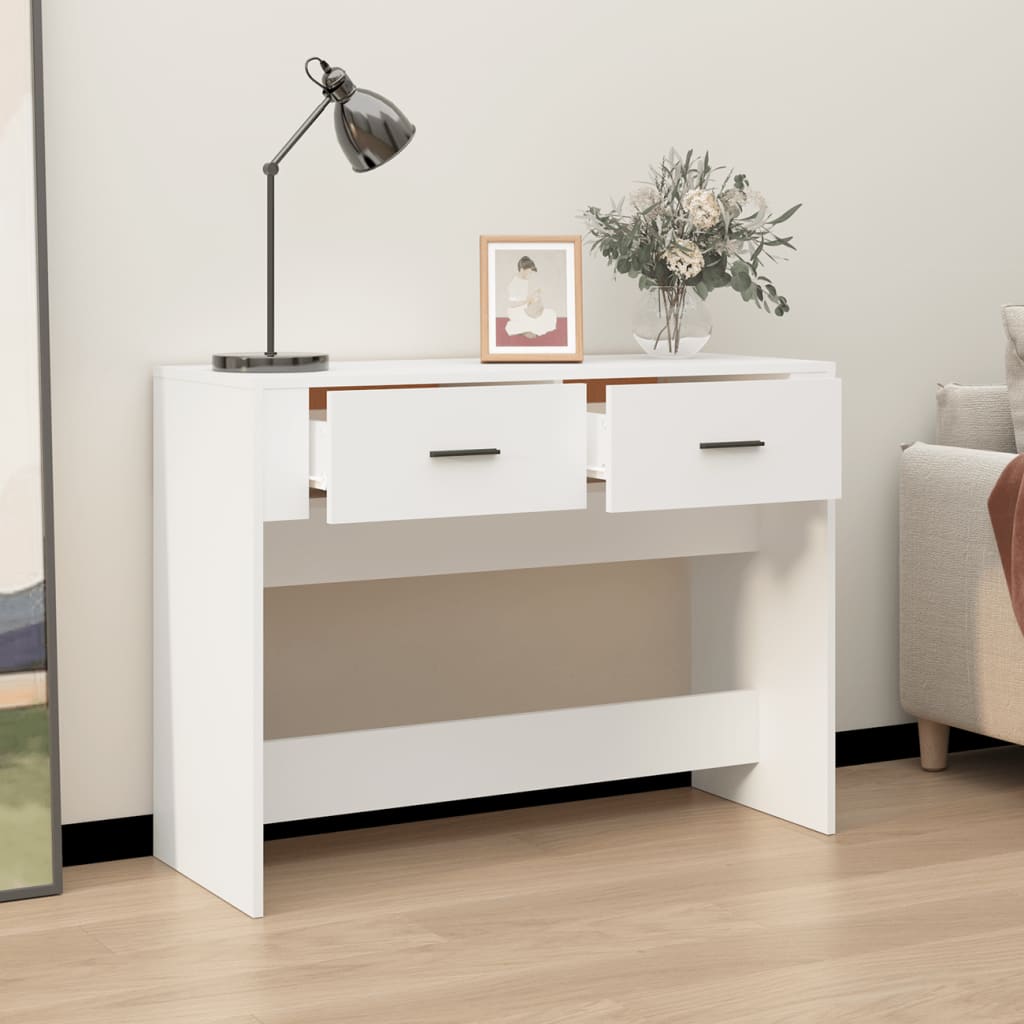 Mesa consola 100x39x75 cm derivados de madeira branco