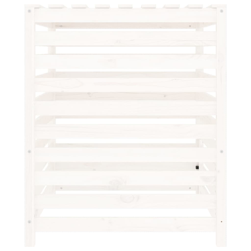 Caixote de compostagem 82,5x82,5x99,5cm pinho maciço branco