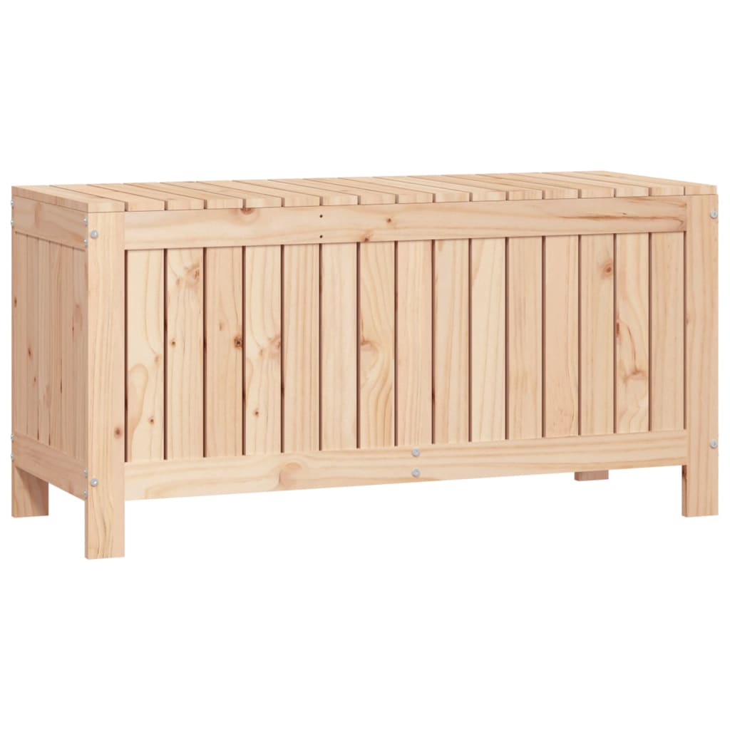Baú de Arrumação para Jardim - Pinho Maciço Natural - 108x42,5x54 cm