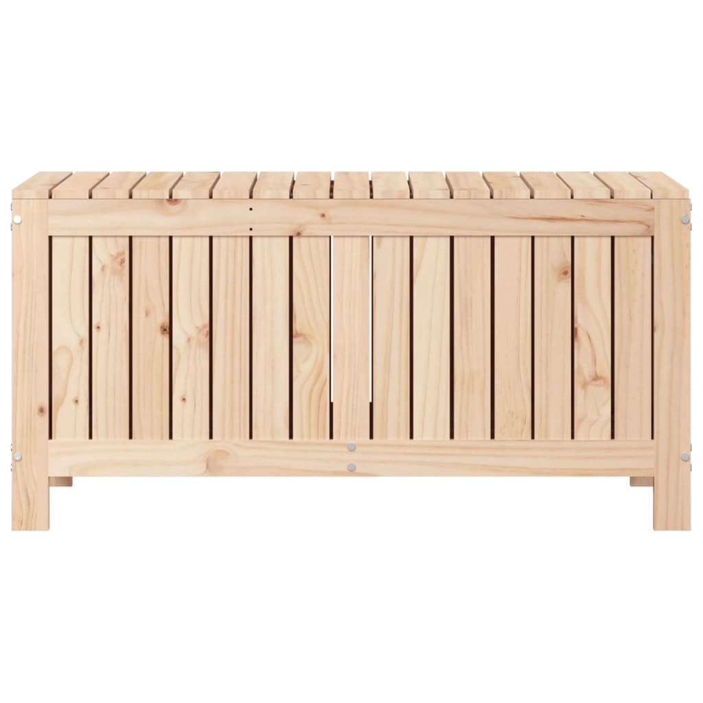Baú de Arrumação para Jardim - Pinho Maciço Natural - 108x42,5x54 cm