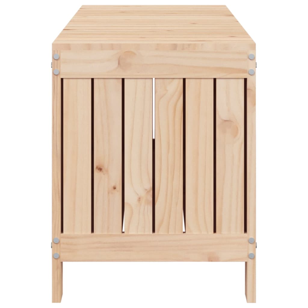 Baú de Arrumação para Jardim - Pinho Maciço Natural - 108x42,5x54 cm