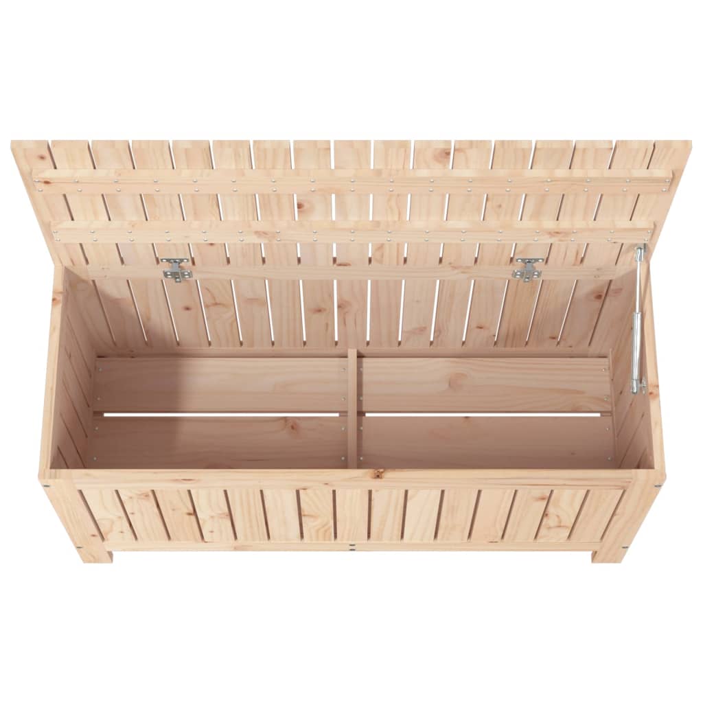 Baú de Arrumação para Jardim - Pinho Maciço Natural - 108x42,5x54 cm
